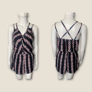 Xhilaration Floral Print Sleeveless Mini Romper Size XS